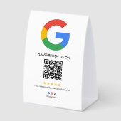 Plaque De Table Panneau de table pour avis Google sur l'entreprise (Recto)