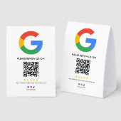 Plaque De Table Panneau de table pour avis Google sur l'entreprise (Recto/verso)