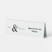 Plaque De Table Panneau de table présentoir avec esperluette éléga (Verso)