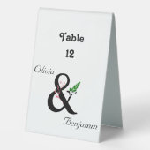 Plaque De Table Panneau de table présentoir avec esperluette éléga (Verso)