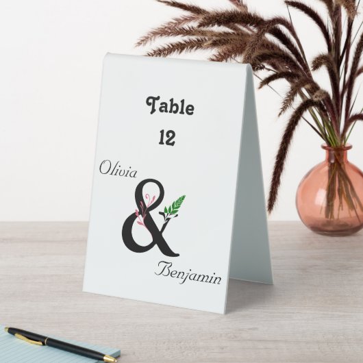 Plaque De Table Panneau de table présentoir avec esperluette éléga (En SItu (Tableau))