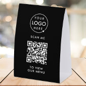 Plaque De Table Panneau de table QR Code | Présentoir de menu numé