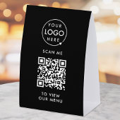 Plaque De Table Panneau de table QR Code | Présentoir de menu numé