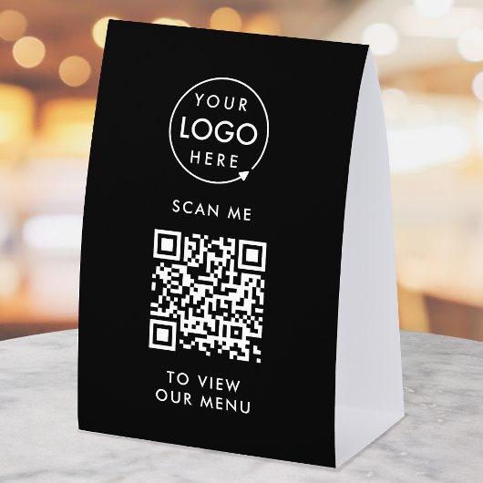 Plaque De Table Panneau de table QR Code | Présentoir de menu numé