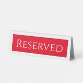 Plaque De Table Panneau de table réservée rouge (Verso)