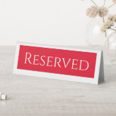 Plaque De Table Panneau de table réservée rouge (En SItu (Tableau))