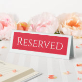 Plaque De Table Panneau de table réservée rouge (In SItu (Mariage))