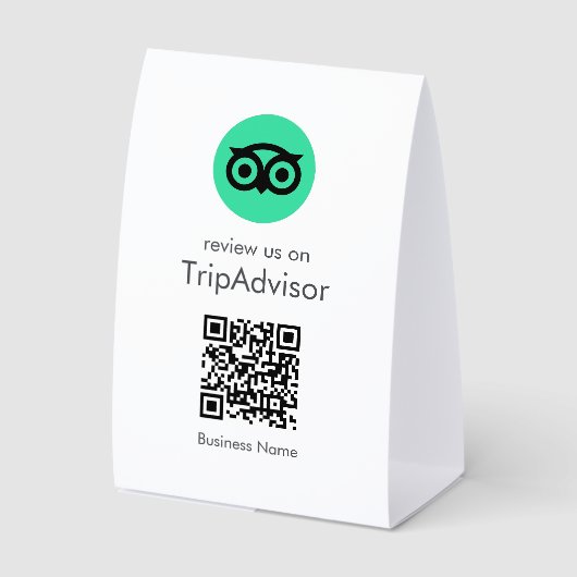 Plaque De Table Panneau de table Tripadvisor | Présentoir de table (Recto)