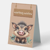 Plaque De Table Panneau de table Warthog Wallow Safari (Recto)