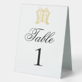Plaque De Table Panneau de tableau Monogramme HM ou Monogramme MH (Recto)