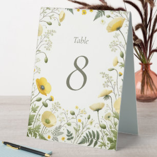 Plaque De Table Panneau de tente Boho Chic Fleur sauvage Table