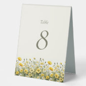 Plaque De Table Panneau de tente Boho Chic Fleur sauvage Table (Recto)
