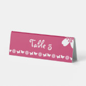 Plaque De Table Panneau de tente Charming Sakura en framboise (Verso)