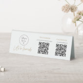 Plaque De Table Panneau de tente de code QR de médias sociaux (En SItu (Tableau))