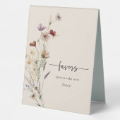 Plaque De Table Panneau de tente de faveur moderne (Verso)