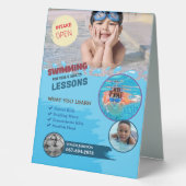 Plaque De Table Panneau de tente de la table des leçons de natatio (Recto)