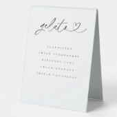 Plaque De Table Panneau de tente de mariage pour table de desserts (Recto)