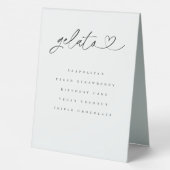 Plaque De Table Panneau de tente de mariage pour table de desserts (Verso)