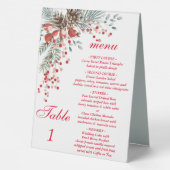 Plaque De Table Panneau de tente de Noël avec menu (Verso)