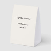 Plaque De Table Panneau de tente de numéro de table d'architecture (Verso)