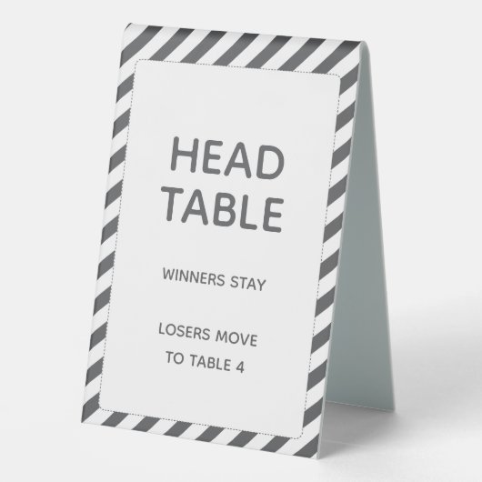 Plaque De Table Panneau de tente de numéro de table modifiable pou (Verso)