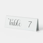 Plaque De Table Panneau de tente de table 6x2 numéro noir (Recto)