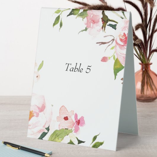 Plaque De Table Panneau de tente de table à dîner fleurie (En SItu (Tableau))