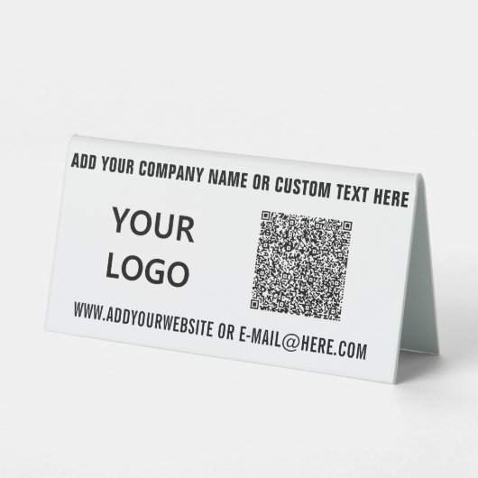 Plaque De Table Panneau de tente de table avec code QR personnalis (Verso)