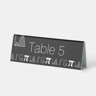 Plaque De Table Panneau de tente de table «Ça s'additionne en noir