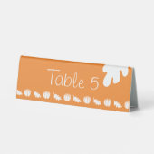 Plaque De Table Panneau de tente de table Citrouille en orange (Verso)