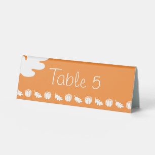 Plaque De Table Panneau de tente de table Citrouille en orange