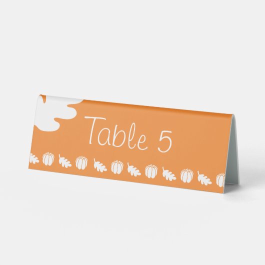 Plaque De Table Panneau de tente de table Citrouille en orange (Recto)