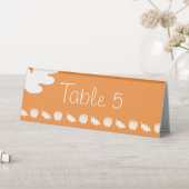 Plaque De Table Panneau de tente de table Citrouille en orange (En SItu (Tableau))