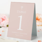 Plaque De Table Panneau de tente de table de baptême de fille rose (In SItu (Mariage))