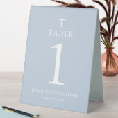 Plaque De Table Panneau de tente de table de baptême de garçon de  (En SItu (Tableau))