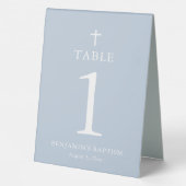 Plaque De Table Panneau de tente de table de baptême de garçon de  (Verso)