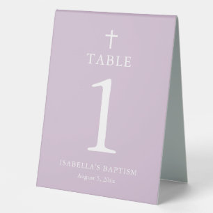 Plaque De Table Panneau de tente de table de baptême moderne fille