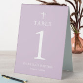 Plaque De Table Panneau de tente de table de baptême moderne fille (En SItu (Tableau))