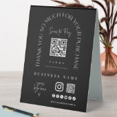 Plaque De Table Panneau de tente de table de code QR de paiement m (En SItu (Tableau))