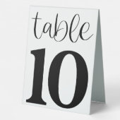 Plaque De Table Panneau de tente de table de mariage numéro 10 (Verso)