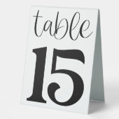 Plaque De Table Panneau de tente de table de mariage numéro 15 (Recto)