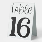 Plaque De Table Panneau de tente de table de mariage numéro 16 (Recto)