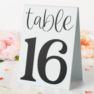 Plaque De Table Panneau de tente de table de mariage numéro 16