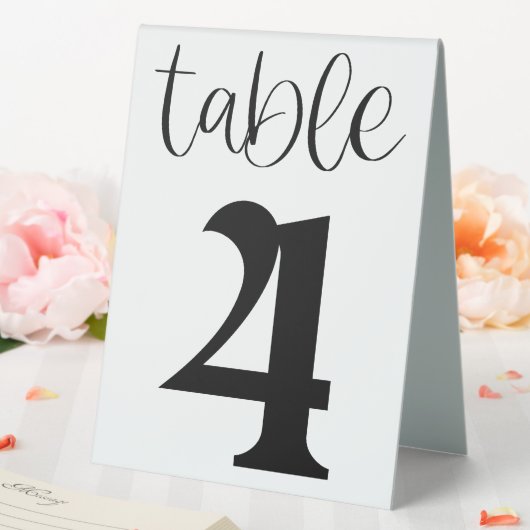 Plaque De Table Panneau de tente de table de mariage numéro 4 (In SItu (Mariage))