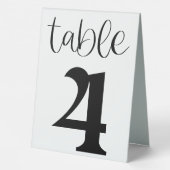 Plaque De Table Panneau de tente de table de mariage numéro 4 (Verso)