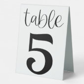 Plaque De Table Panneau de tente de table de mariage numéro 5 (Verso)