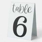 Plaque De Table Panneau de tente de table de mariage numéro 6 (Recto)