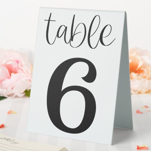 Plaque De Table Panneau de tente de table de mariage numéro 6 (In SItu (Mariage))
