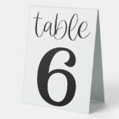 Plaque De Table Panneau de tente de table de mariage numéro 6 (Verso)