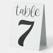 Plaque De Table Panneau de tente de table de mariage numéro 7 (Recto)
